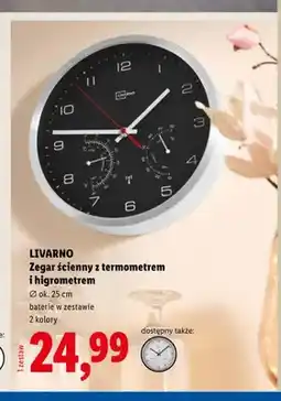 Lidl Zegar ścienny z termometrem i higrometrem LIVARNO oferta