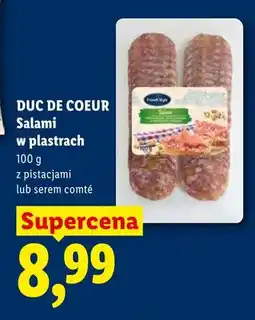 Lidl Salami w plastrach z serem comté Duc De Coeur oferta