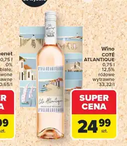 Carrefour Wino wytrawne COTÉ ATLANTIQUE oferta