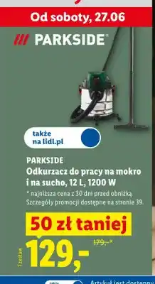 Lidl Odkurzacz do pracy na mokro i na sucho Parkside oferta