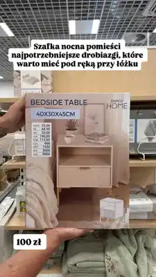 Pepco Szafka nocna Pepco Home 40x30x45 cm oferta