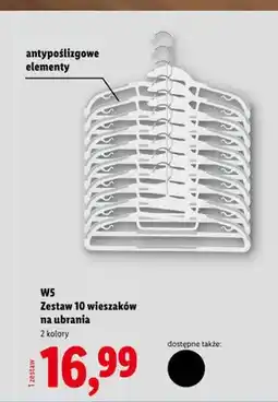 Lidl Wieszaki na ubrania W5 10-pak oferta