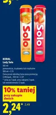 Lidl Lody Solo Koral tropikalne oferta