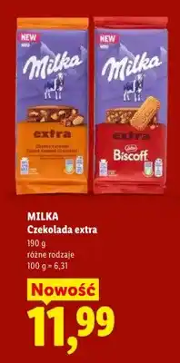 Lidl Czekolada Milka Extra Biscoff oferta