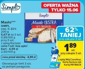 Carrefour Masło Simpl oferta