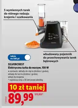 Lidl Elektryczna tarka do warzyw Silvercrest 150W oferta