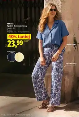 Lidl Spodnie damskie z wiskozy Esmara oferta