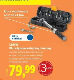 Lidl Klucz dynamometryczny rowerowy Crivit oferta