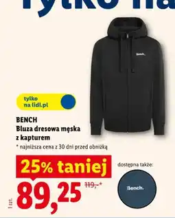 Lidl Bluza dresowa męska z kapturem Bench oferta