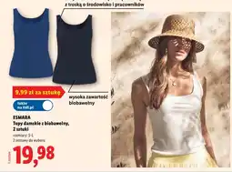 Lidl Topy damskie z biobawełny Esmara 2-pak oferta