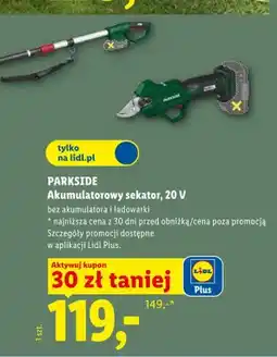 Lidl Akumulatorowy sekator Parkside oferta