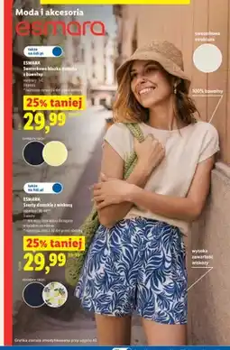 Lidl Szorty damskie z wiskozą Esmara oferta