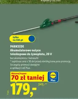Lidl Akumulatorowe nożyce teleskopowe do żywopłotu Parkside oferta
