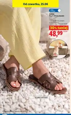 Lidl Klapki skórzane damskie Esmara oferta