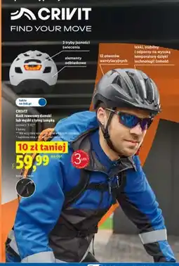 Lidl Kask rowerowy damski z tylną lampką CRIVIT oferta