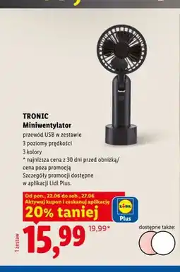 Lidl Miniwentylator TRONIC oferta