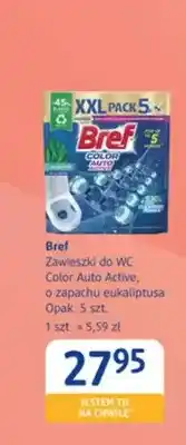 dm drogerie markt Zawieszki do WC Bref Color Auto Active o zapachu eukaliptusa 5-pak oferta