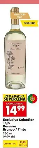 Biedronka Exclusive Selection Tejo Reserva Branco / Tinto oferta