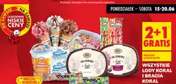 Biedronka Wszystkie lody Koral i Bracia Koral oferta