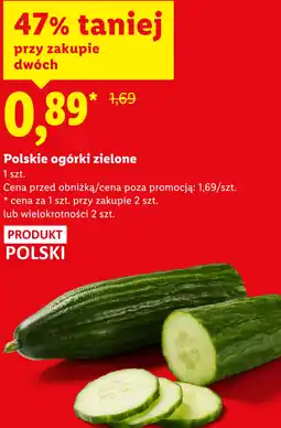 Lidl Polskie ogórki zielone oferta