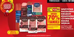 Biedronka Wszystkie paczkowane kiełbasy krakowskie i żywieckie Kraina Wędlin oferta