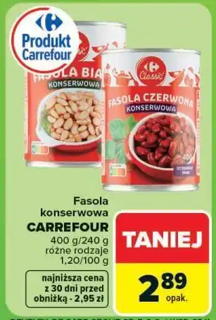 Fasola konserwowa CARREFOUR