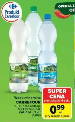 Carrefour Woda mineralna CARREFOUR oferta