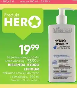 SuperPharm Delikatna emulsja do mycia i demakijażu Bielenda Hydro Lipidium oferta
