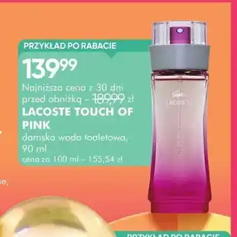 SuperPharm Woda toaletowa damska Lacoste Touch of Pink oferta