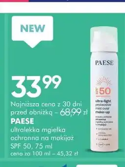 SuperPharm Mgiełka ochronna na makijaż Paese SPF 50 oferta