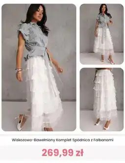 Renee Komplet wiskozowo-bawełniany spódnica z falbanami Renee oferta
