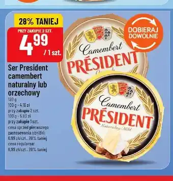 Ser President camembert orzechowy