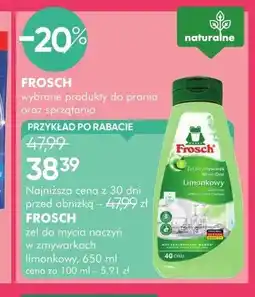SuperPharm Żel do mycia naczyń w zmywarkach Frosch Limonkowy oferta