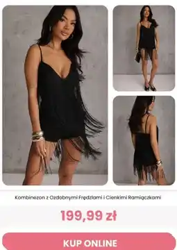 Renee Kombinezon z ozdobnymi frędzlami i cienkimi ramiączkami Renee oferta