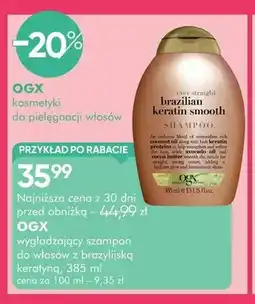 SuperPharm Szampon wygładzający do włosów OGX z brazylijską keratyną oferta