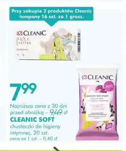 SuperPharm Chusteczki do higieny intymnej Cleanic Soft oferta