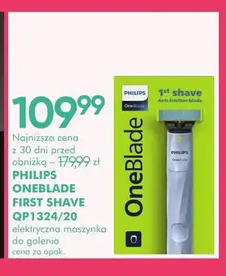 SuperPharm Elektryczna maszynka do golenia Philips OneBlade First Shave QP1324/20 oferta