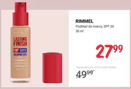 Rossmann Podkład do twarzy Rimmel Lasting Finish SPF 20 oferta
