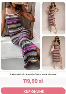 Renee Sukienka dzianinowa midi o dopasowanym fasonie Renee oferta