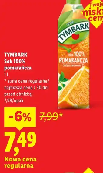 Lidl Sok Tymbark oferta