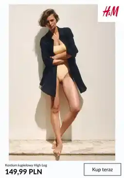 H&M Kostium kąpielowy High Leg H&M oferta