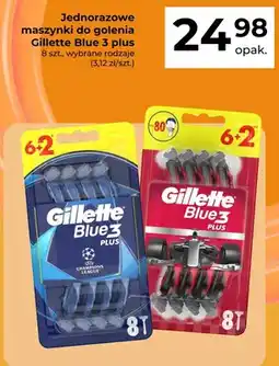 Auchan Jednorazowe maszynki do golenia Gillette Blue 3 Plus Champions League 8-pak oferta