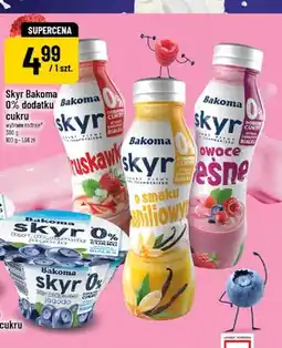 Polomarket Jogurt typu islandzkiego Skyr Bakoma 0% truskawkowy pitny oferta
