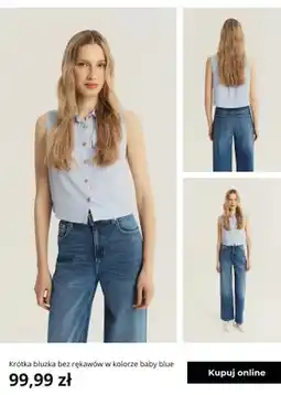 Greenpoint Bluzka krótka bez rękawów Greenpoint w kolorze baby blue oferta