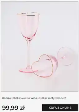 Home&You Komplet kieliszków do wina Home&You Lovelis z motywem serc oferta