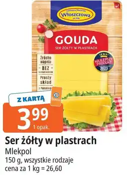 E.Leclerc Ser żółty w plastrach Mlekpol oferta