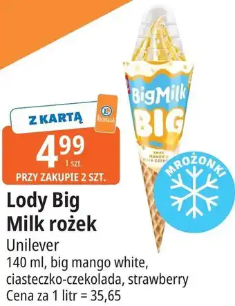 Lody Big Milk rożek