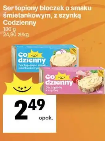 Delikatesy Centrum Ser topiony bloczek o smaku śmietankowym, z szynką Codzienny oferta