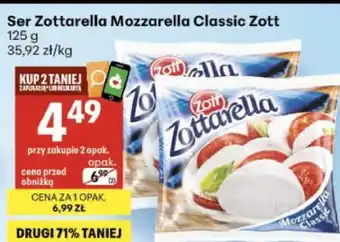 Delikatesy Centrum Ser Zottarella Mozzarella Classic Zott oferta