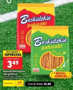 Biedronka Paluszki o smaku sera i cebulki Beskidzkie oferta
